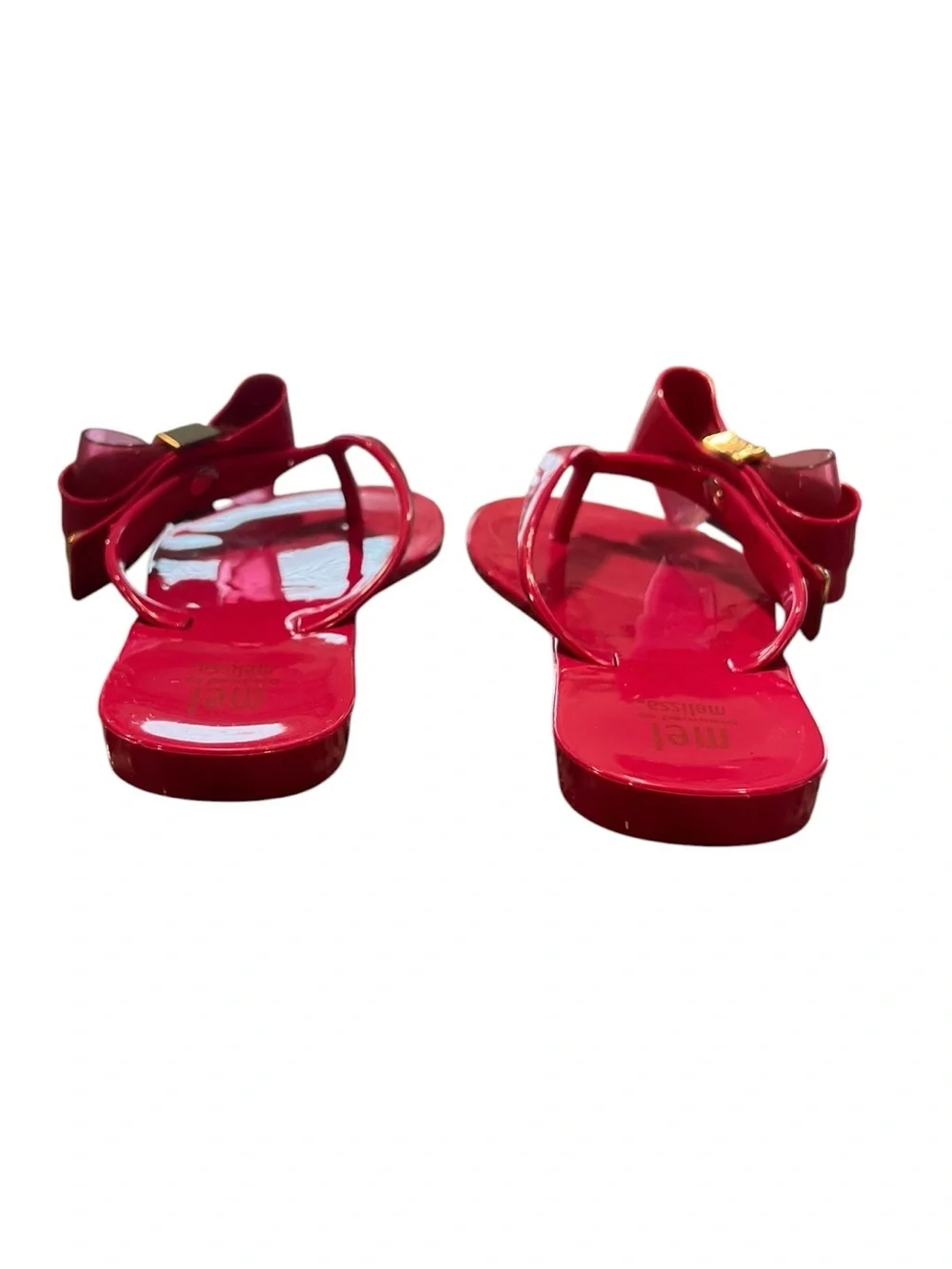 Melissa Hot Pink Bow Jelly Flip Flops Girls Size 13 US / EU 31